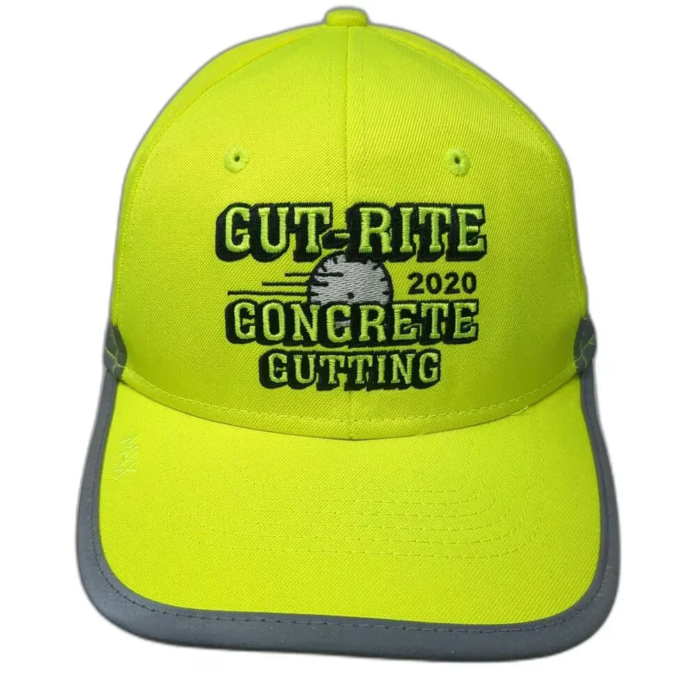 MAX Baseball Cap Green One Size Reflective High Vis Concrete Cutting Hat